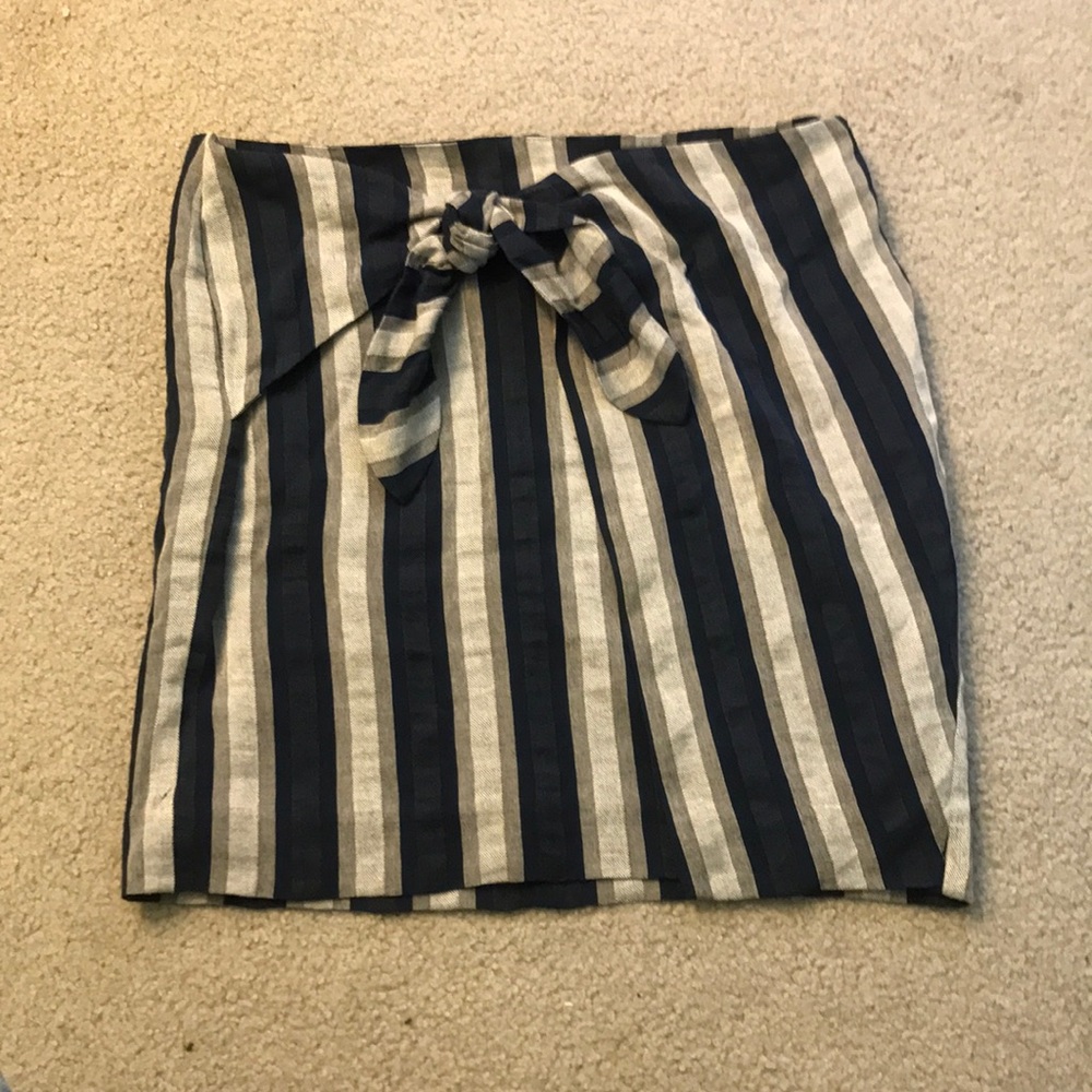 Madewell Tie Front Mini Skirt